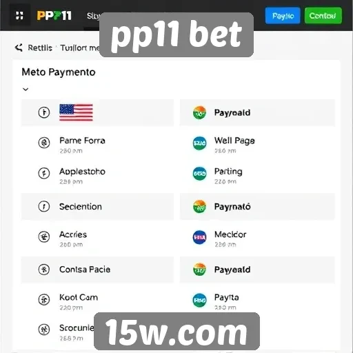 Métodos de pagamento disponíveis no pp11 bet